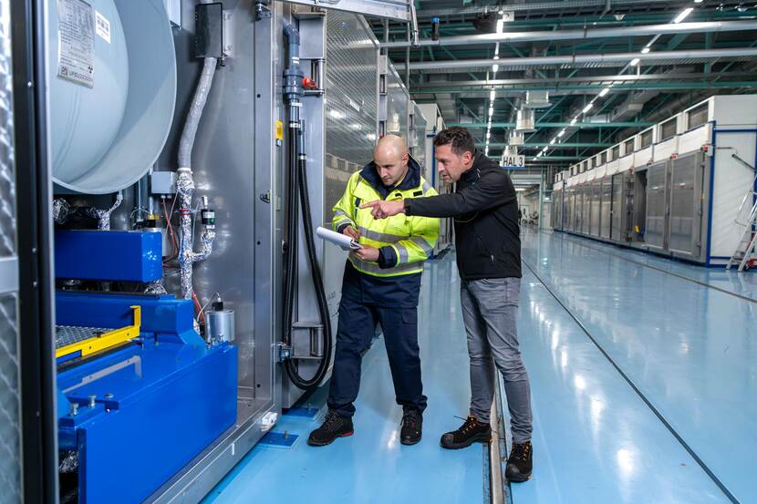 Inspectie van een nucleaire installatie.