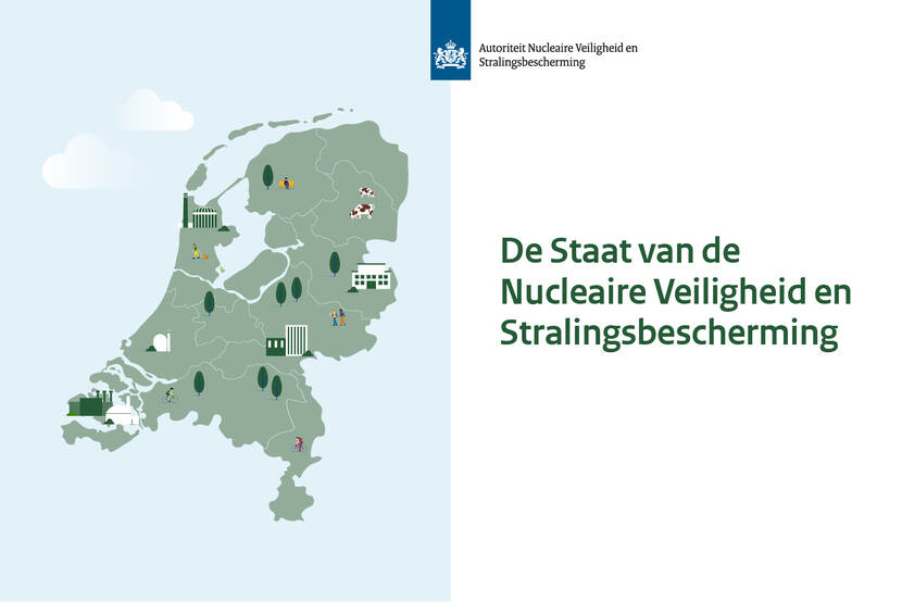 Omslag publicatie Staat van de Nucleaire Veiligheid en Stralingsbescherming. Bij klikken op de afbeelding opent de vergroting